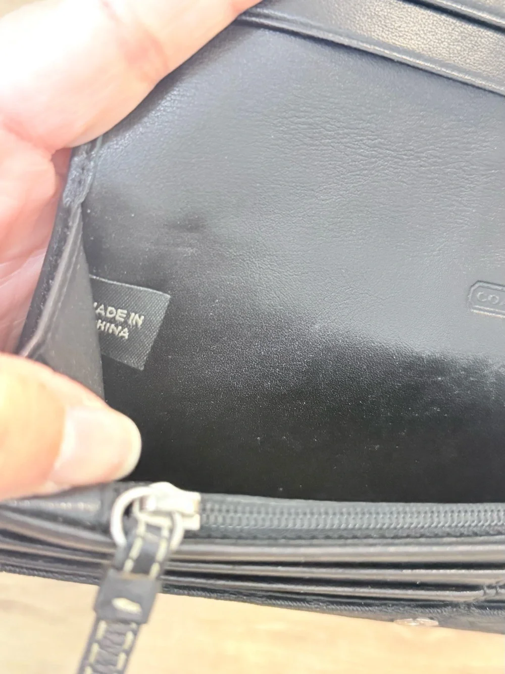 Y2K Coach Black Signature Canvas Wallet with Silver-Tone Buckle